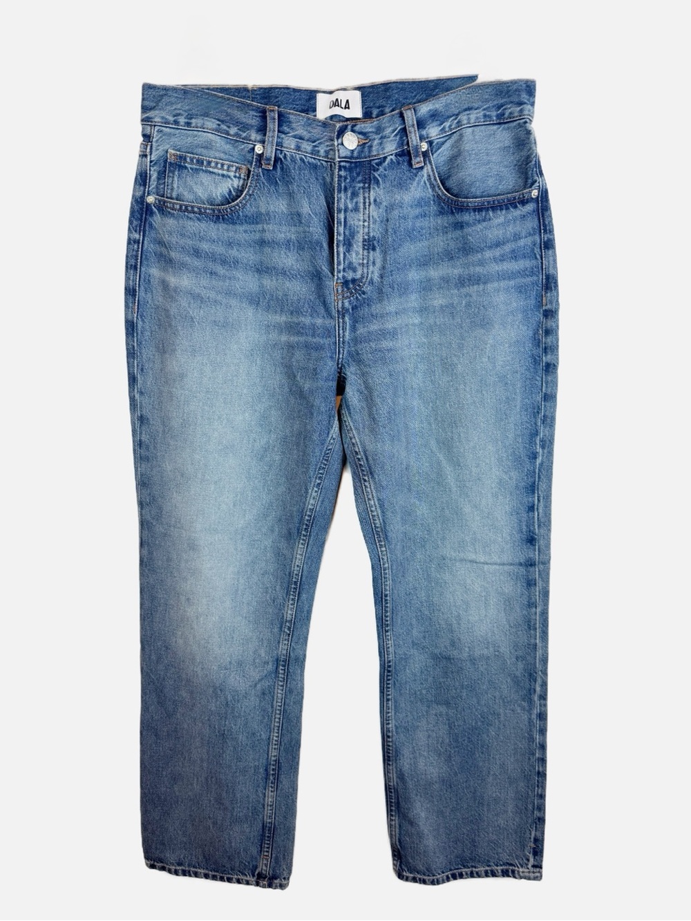 Dala | Alley Mid Rise Ankle Jean in Smoke Blue, 31